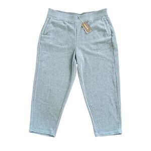 Patagonia Women’s Shearling Crops Gray Textured Pants Size XL